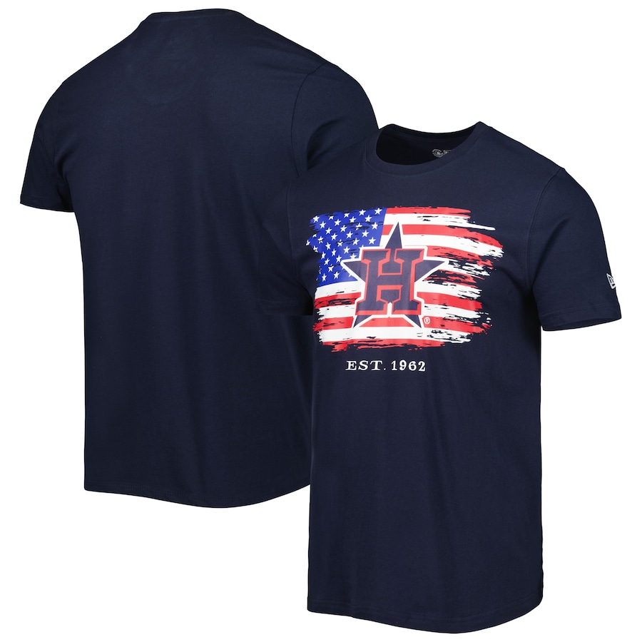 Men's Houston Astros New Era Navy 4th of July Jersey T-Shirt Men's Houston Astros New Era Navy 4th of July Jersey T-Shirt