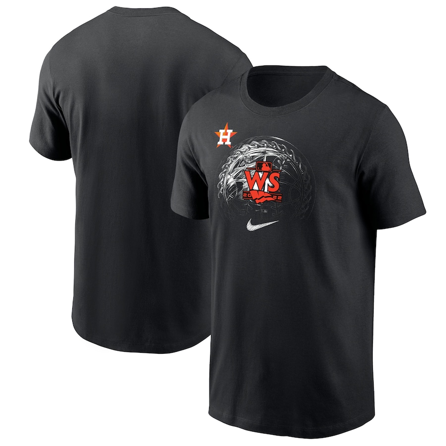 Men's Houston Astros Nike Black 2022 World Series Worldwide Event T-Shirt Men's Houston Astros Nike Black 2022 World Series Worldwide Event T-Shirt