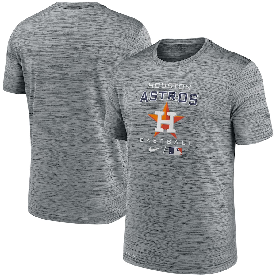 Men's Houston Astros Nike Charcoal Authentic Collection Velocity Practice Performance T-Shirt