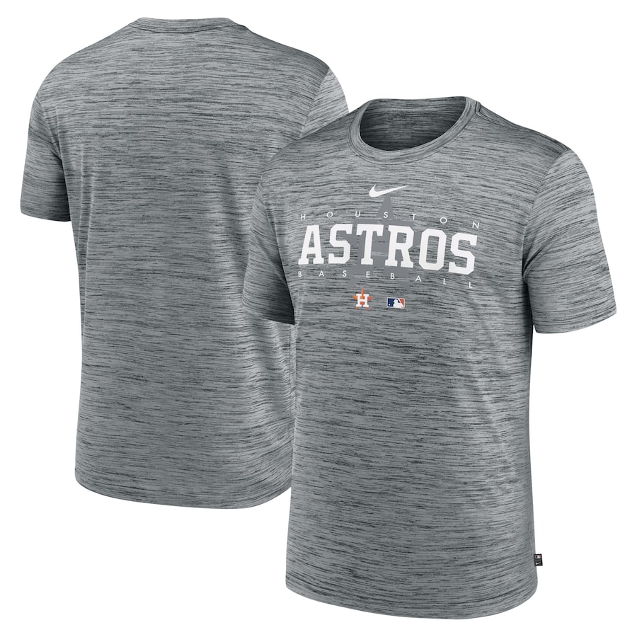 Men's Houston Astros Nike Heather Gray Authentic Collection Velocity Performance Practice T-Shirt Men's Houston Astros Nike Heather Gray Authentic Collection Velocity Performance Practice T-Shirt