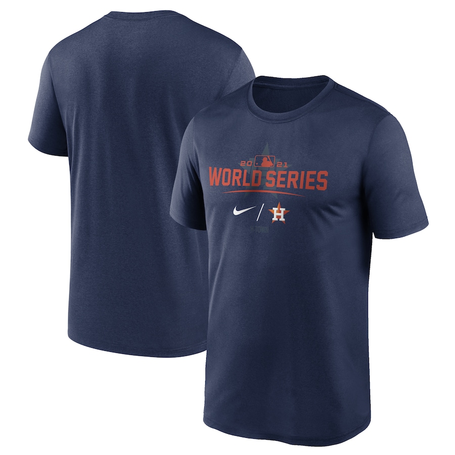Men's Houston Astros Nike Navy 2021 World Series Bound Authentic Collection Dugout T-Shirt Men's Houston Astros Nike Navy 2021 World Series Bound Authentic Collection Dugout T-Shirt