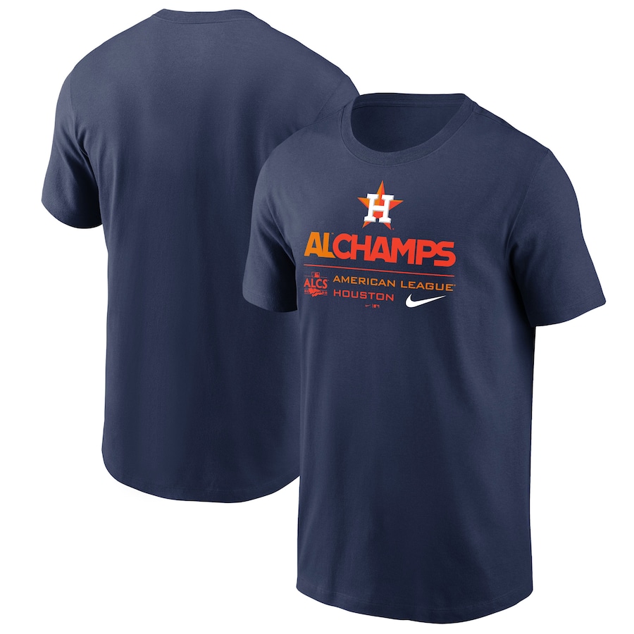 Men's Houston Astros Nike Navy 2022 American League Champions T-Shirt Men's Houston Astros Nike Navy 2022 American League Champions T-Shirt