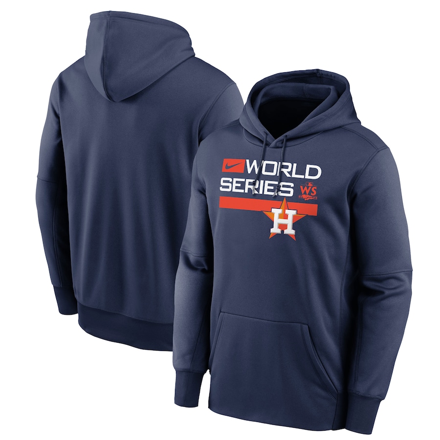 Men's Houston Astros Nike Navy 2022 World Series Authentic Collection Dugout Pullover Hoodie Men's Houston Astros Nike Navy 2022 World Series Authentic Collection Dugout Pullover Hoodie