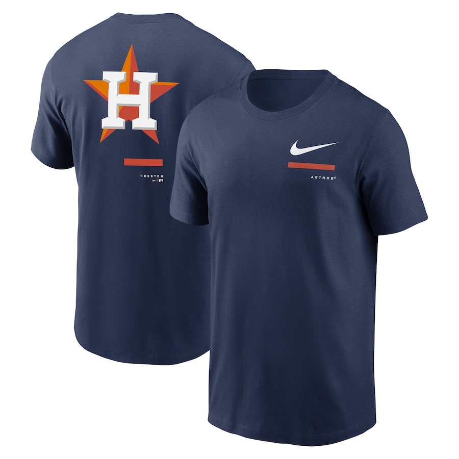 Men's Houston Astros Nike Navy Over the Shoulder T-Shirt Men's Houston Astros Nike Navy Over the Shoulder T-Shirt