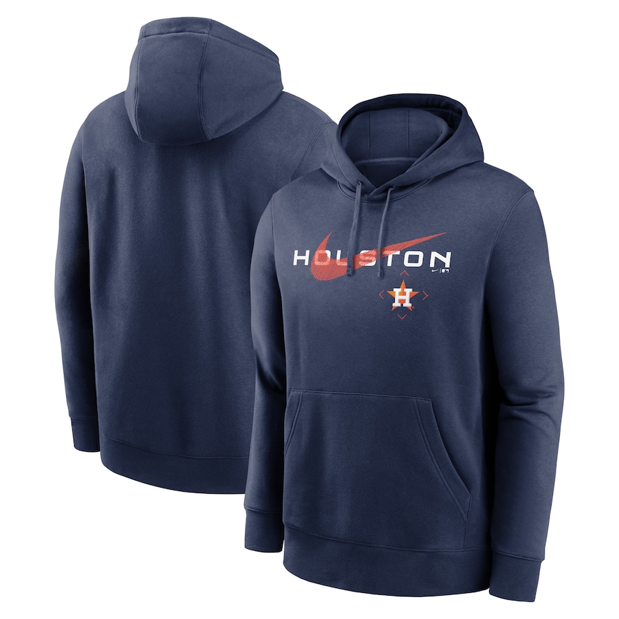 Men's Houston Astros Nike Navy Swoosh NeighborHOOD Pullover Hoodie Men's Houston Astros Nike Navy Swoosh NeighborHOOD Pullover Hoodie