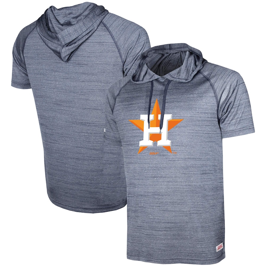 Men's Houston Astros Stitches Heathered Navy Raglan Short Sleeve Pullover Hoodie Men's Houston Astros Stitches Heathered Navy Raglan Short Sleeve Pullover Hoodie