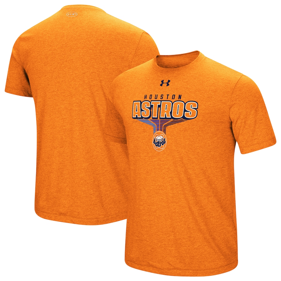 Men's Houston Astros Under Armour Orange Cooperstown Collection Breakout Play Tri-Blend T-Shirt Men's Houston Astros Under Armour Orange Cooperstown Collection Breakout Play Tri-Blend T-Shirt