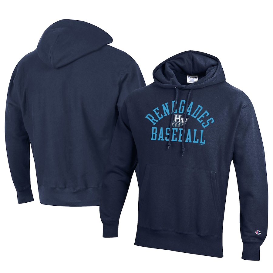 Men's Hudson Valley Renegades Champion Navy Baseball Reverse Weave Pullover Hoodie Men's Hudson Valley Renegades Champion Navy Baseball Reverse Weave Pullover Hoodie