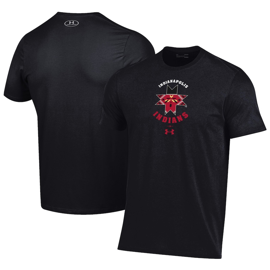 Men's Indianapolis Indians Under Armour Black Performance T-Shirt Men's Indianapolis Indians Under Armour Black Performance T-Shirt