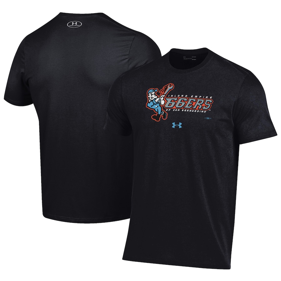 Men's Inland Empire 66ers Under Armour Black Performance T-Shirt Men's Inland Empire 66ers Under Armour Black Performance T-Shirt