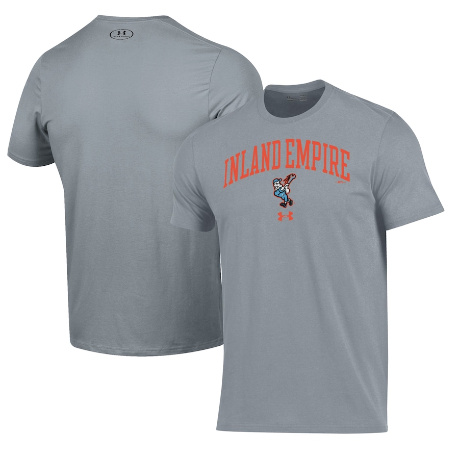 Men's Inland Empire 66ers Under Armour Gray Performance T-Shirt Men's Inland Empire 66ers Under Armour Gray Performance T-Shirt