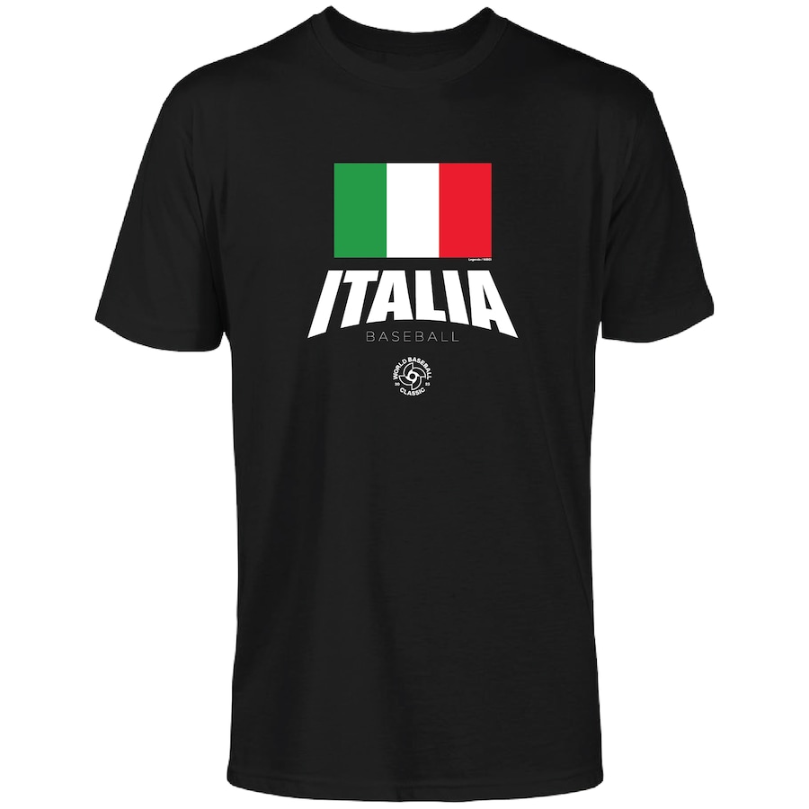 Men's Italy Baseball LEGENDS Black 2023 World Baseball Classic Federation T-Shirt