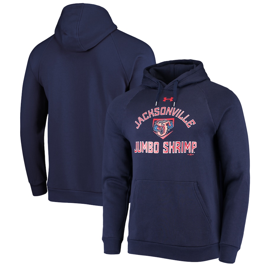Men's Jacksonville Jumbo Shrimp Under Armour Navy All Day Raglan Fleece Pullover Hoodie Men's Jacksonville Jumbo Shrimp Under Armour Navy All Day Raglan Fleece Pullover Hoodie