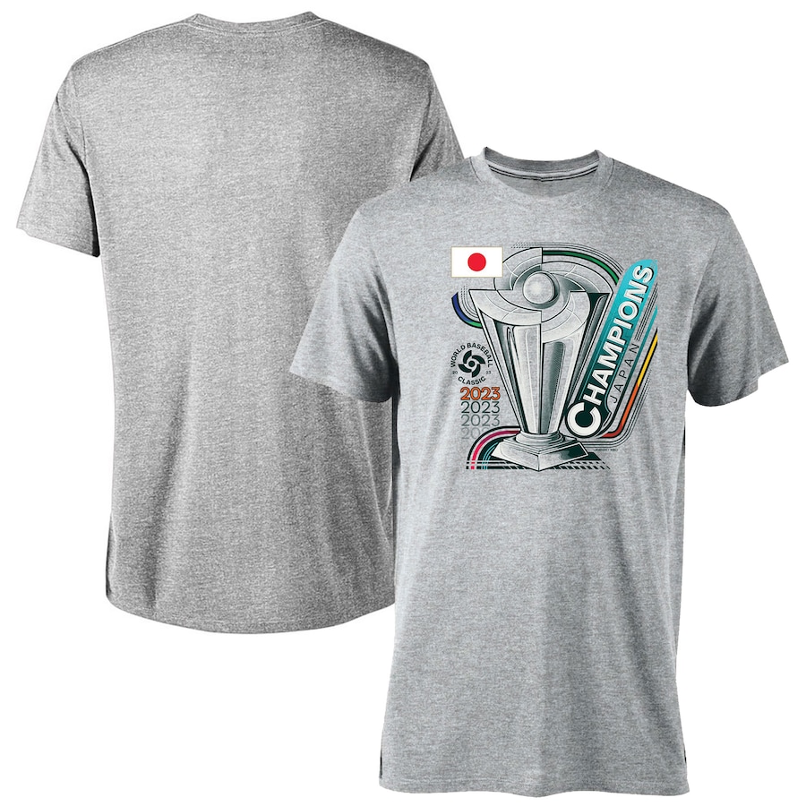 Men's Japan Baseball LEGENDS Gray 2023 World Baseball Classic Champions Tri-Blend T-Shirt Men's Japan Baseball LEGENDS Gray 2023 World Baseball Classic Champions Tri-Blend T-Shirt