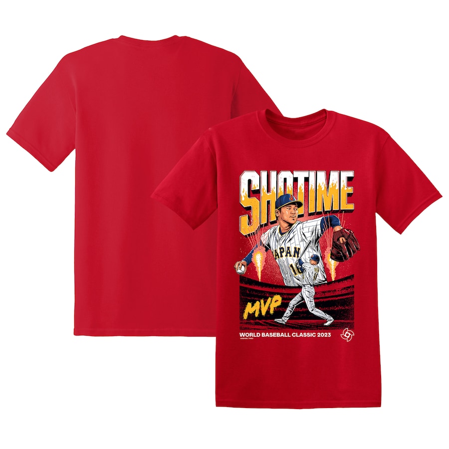 Men's Japan Baseball Shohei Ohtani LEGENDS Red 2023 World Baseball Classic MVP T-Shirt Men's Japan Baseball Shohei Ohtani LEGENDS Red 2023 World Baseball Classic MVP T-Shirt