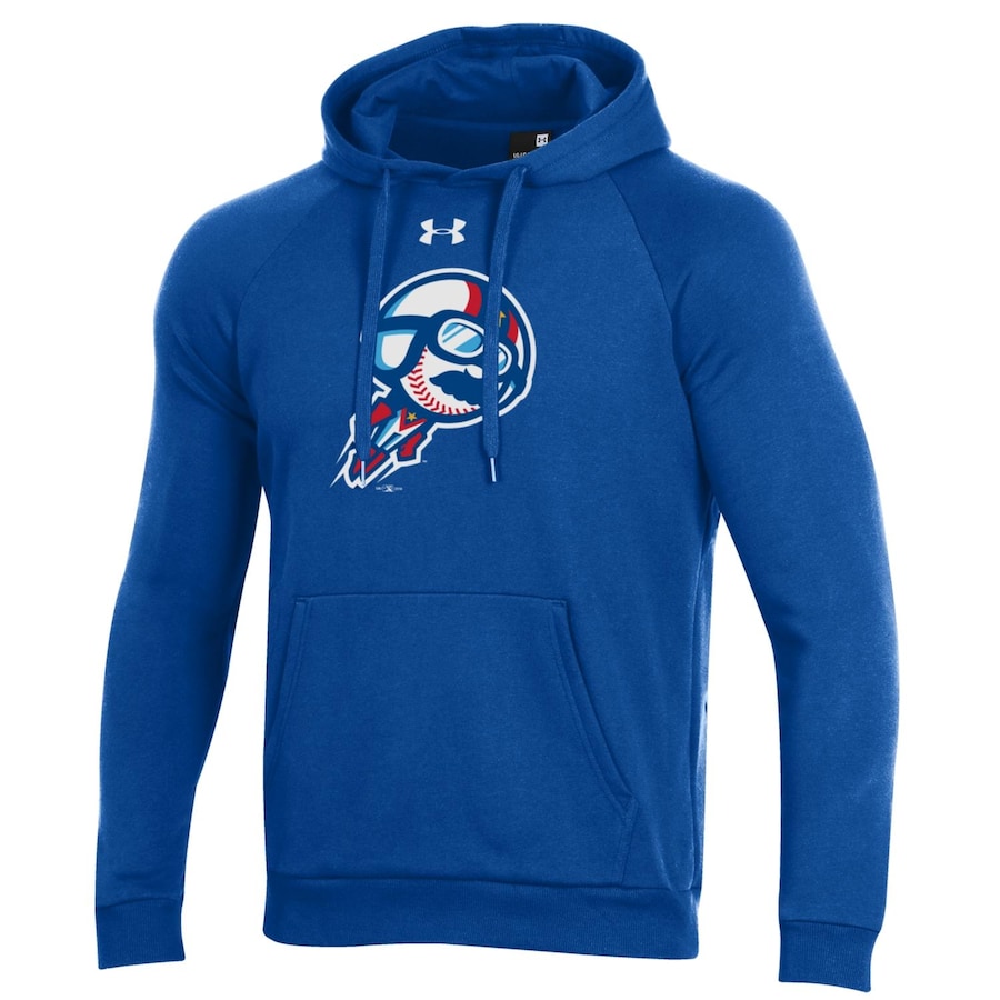 Men's Kannapolis Cannon Ballers Under Armour Royal All Day Pullover Hoodie