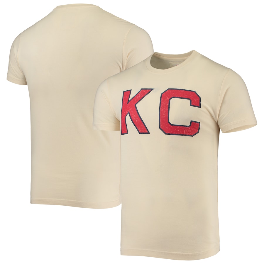 Men's Kansas City Monarchs Red Jacket Cream Archive Collection Brass Tacks T-Shirt Men's Kansas City Monarchs Red Jacket Cream Archive Collection Brass Tacks T-Shirt