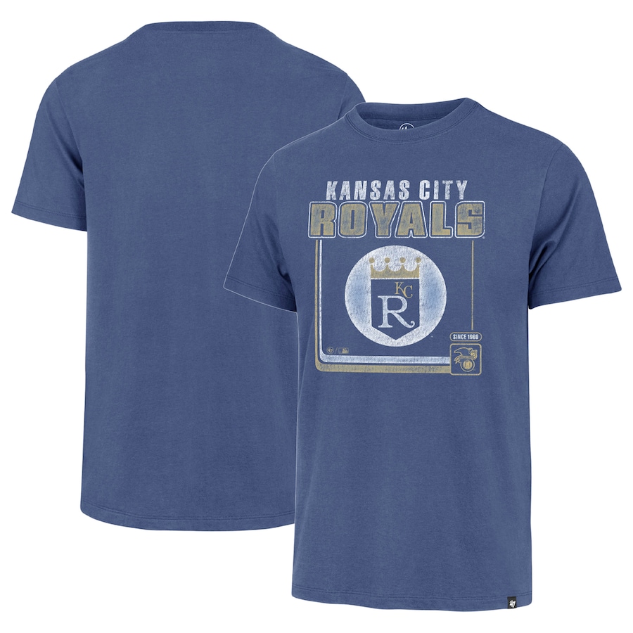 Men's Kansas City Royals '47 Royal Borderline Franklin T-shirt Men's Kansas City Royals '47 Royal Borderline Franklin T-shirt