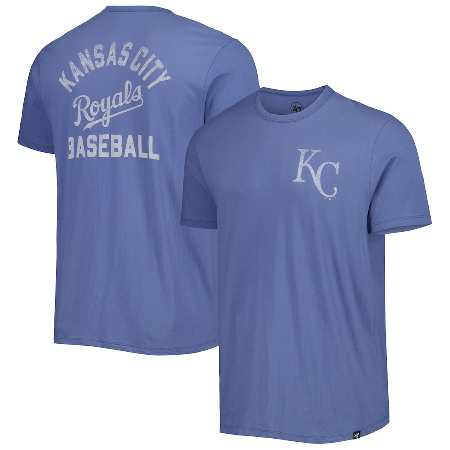 Men's Kansas City Royals '47 Royal Turn Back Franklin T-Shirt Men's Kansas City Royals '47 Royal Turn Back Franklin T-Shirt