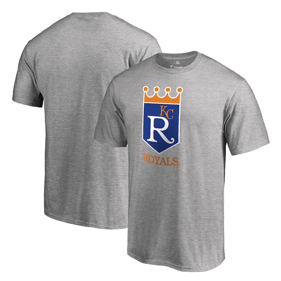 Men's Kansas City Royals Ash Cooperstown Collection Forbes T-Shirt Men's Kansas City Royals Ash Cooperstown Collection Forbes T-Shirt