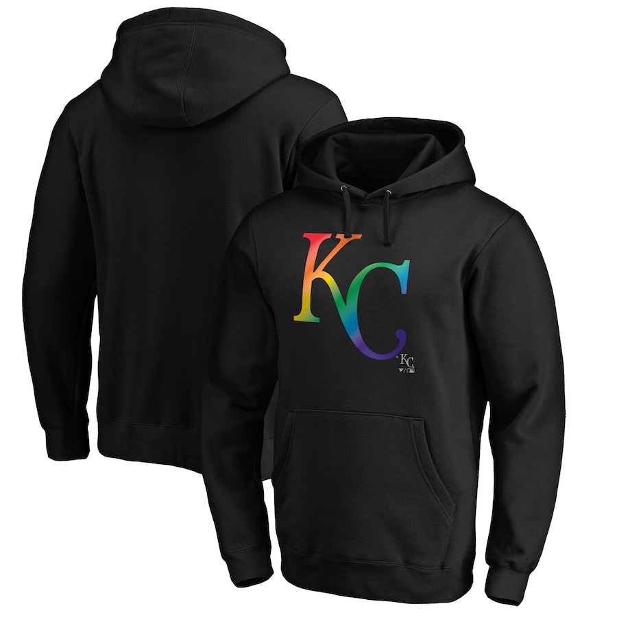 Men's Kansas City Royals Black Team Pride Logo Pullover Hoodie Men's Kansas City Royals Black Team Pride Logo Pullover Hoodie