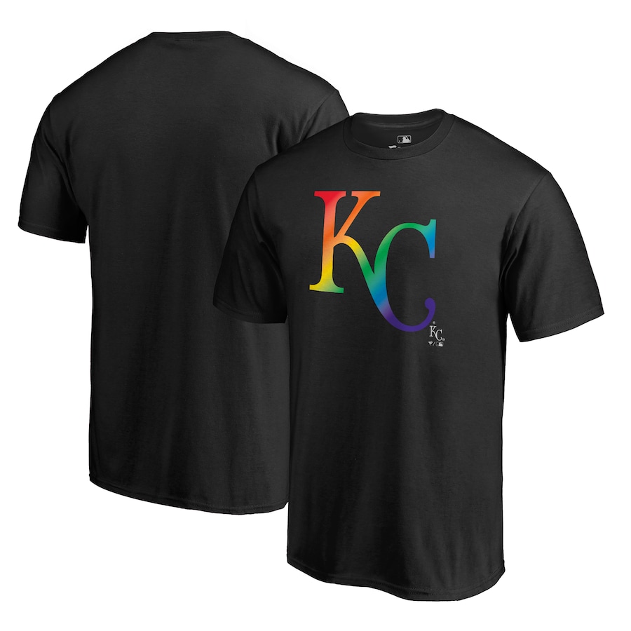 Men's Kansas City Royals Black Team Pride Logo T-Shirt Men's Kansas City Royals Black Team Pride Logo T-Shirt