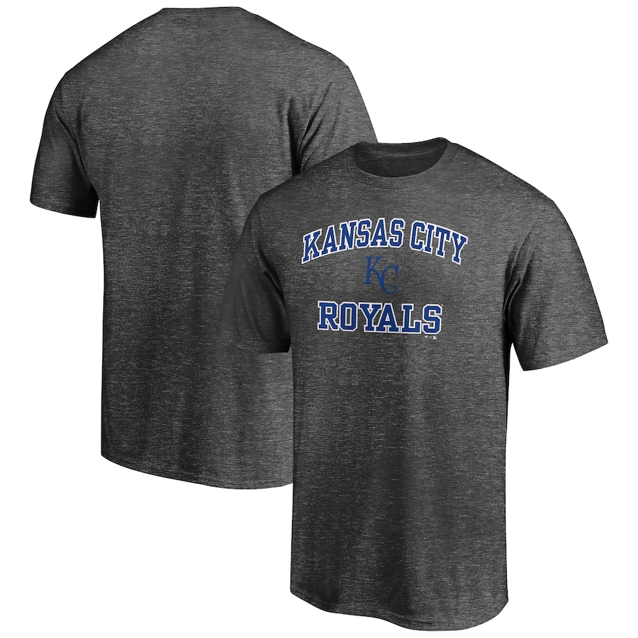 Men's Kansas City Royals Charcoal Heart and Soul T-Shirt Men's Kansas City Royals Charcoal Heart and Soul T-Shirt