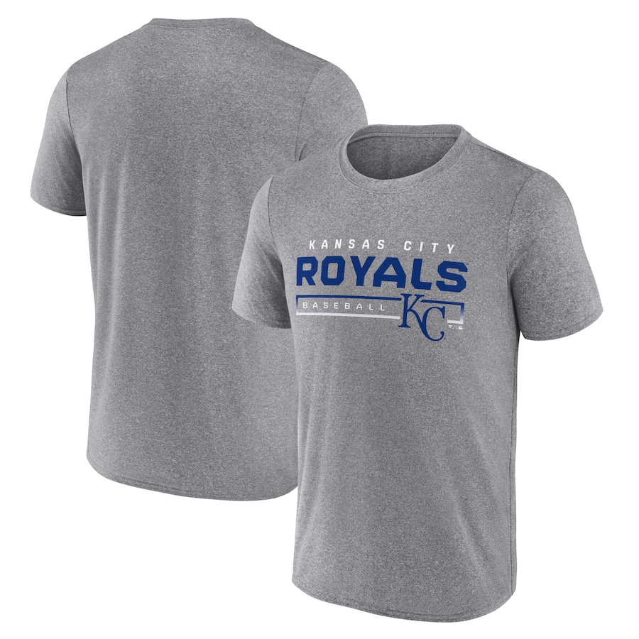 Men's Kansas City Royals Heathered Gray Durable Goods Synthetic T-Shirt Men's Kansas City Royals Heathered Gray Durable Goods Synthetic T-Shirt