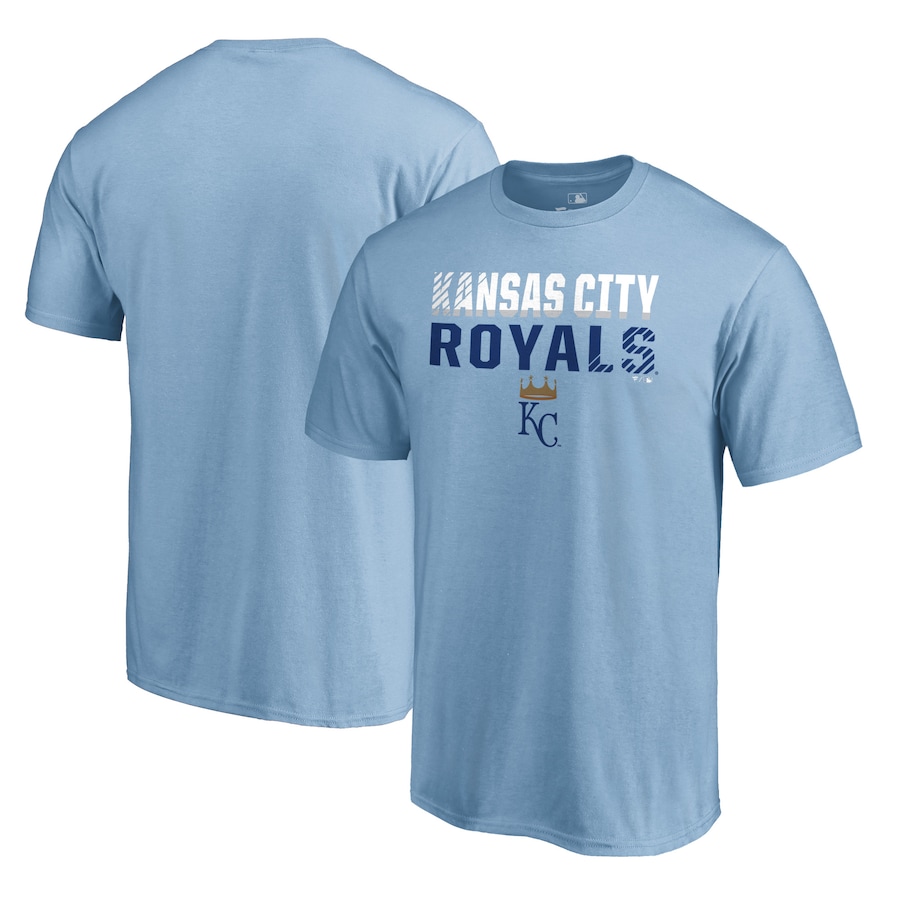 Men's Kansas City Royals Light Blue Fade Out T-Shirt Men's Kansas City Royals Light Blue Fade Out T-Shirt
