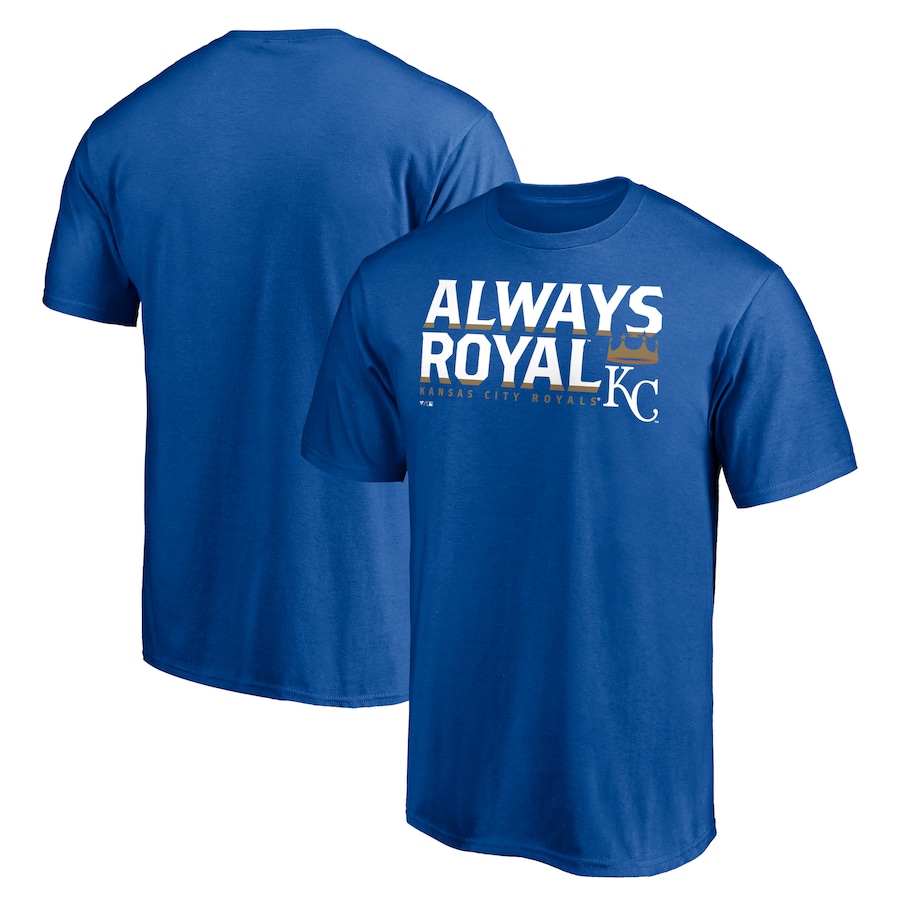 Men's Kansas City Royals Royal Hometown Logo T-Shirt Men's Kansas City Royals Royal Hometown Logo T-Shirt