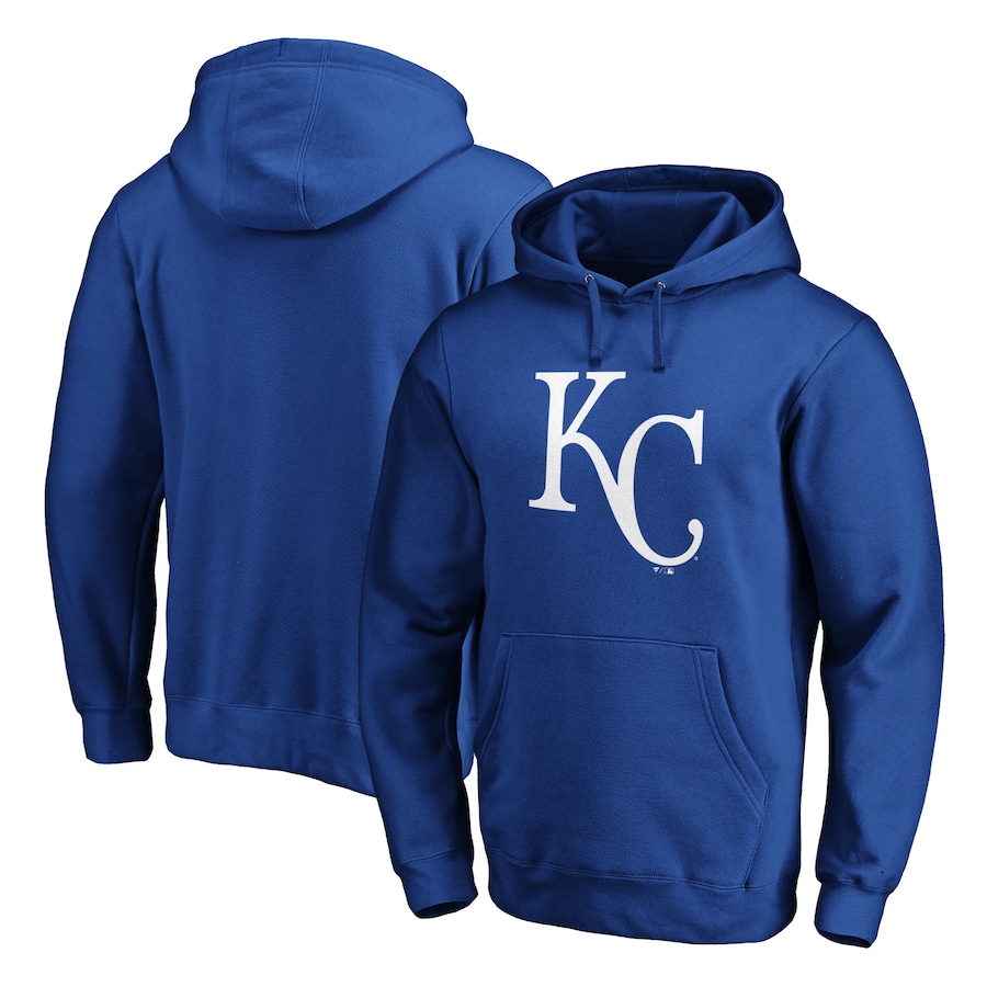 Men's Kansas City Royals Royal Official Team Logo Pullover Hoodie Men's Kansas City Royals Royal Official Team Logo Pullover Hoodie