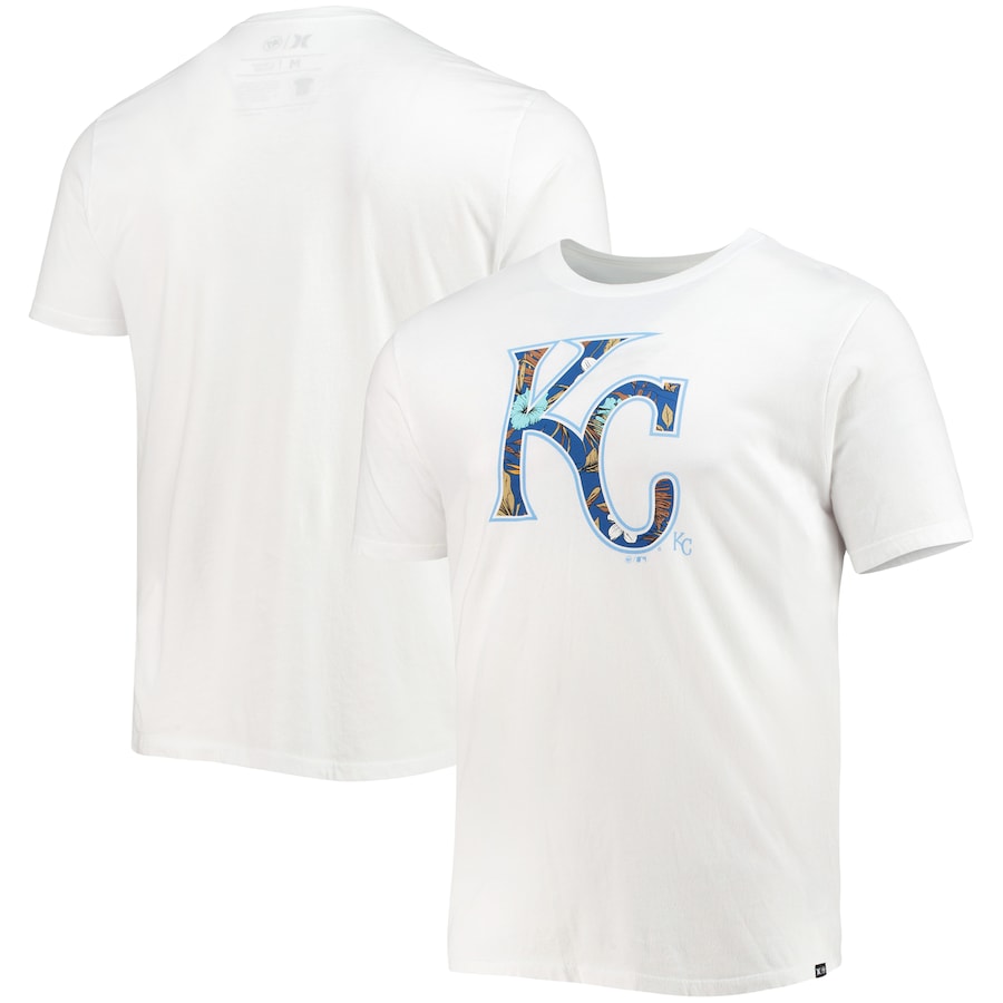 Men's Kansas City Royals Hurley x '47 White Everyday T-Shirt Men's Kansas City Royals Hurley x '47 White Everyday T-Shirt