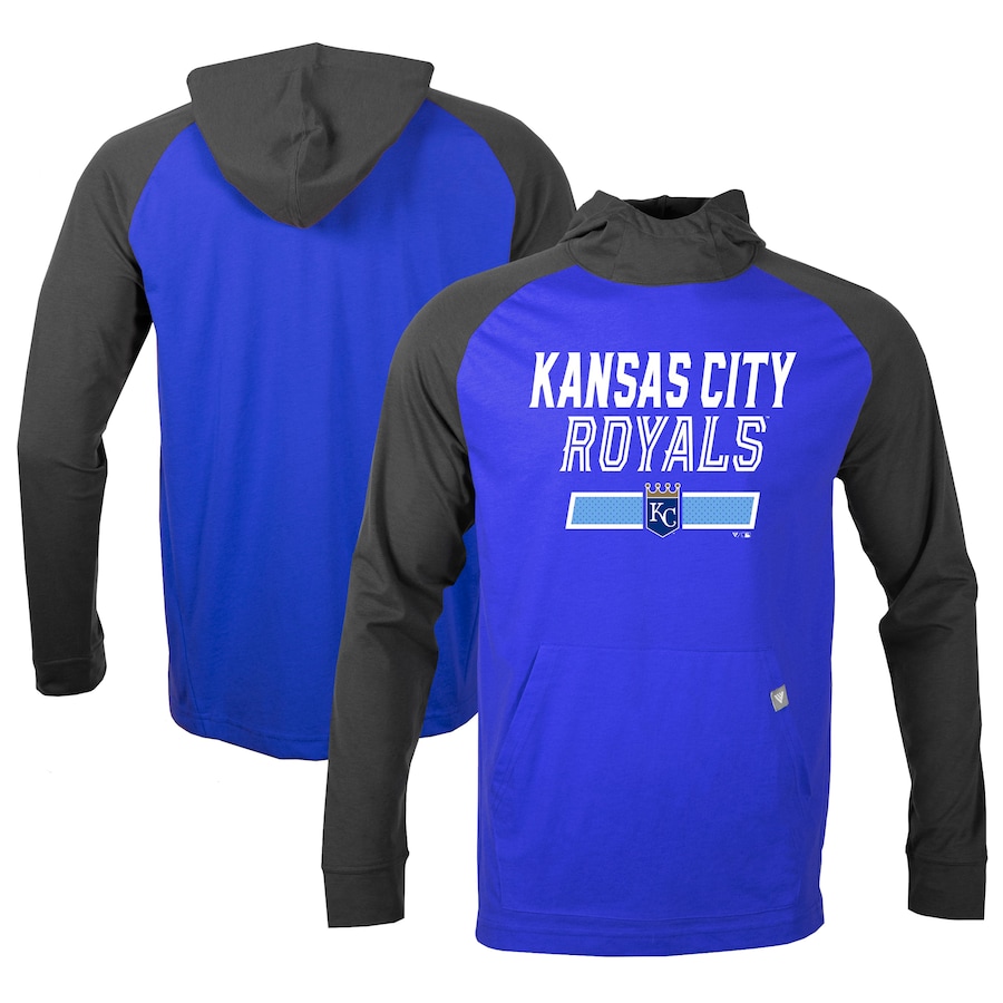 Men's Kansas City Royals Levelwear Royal/Charcoal Uproar Undisputed Pullover Hoodie Men's Kansas City Royals Levelwear Royal/Charcoal Uproar Undisputed Pullover Hoodie