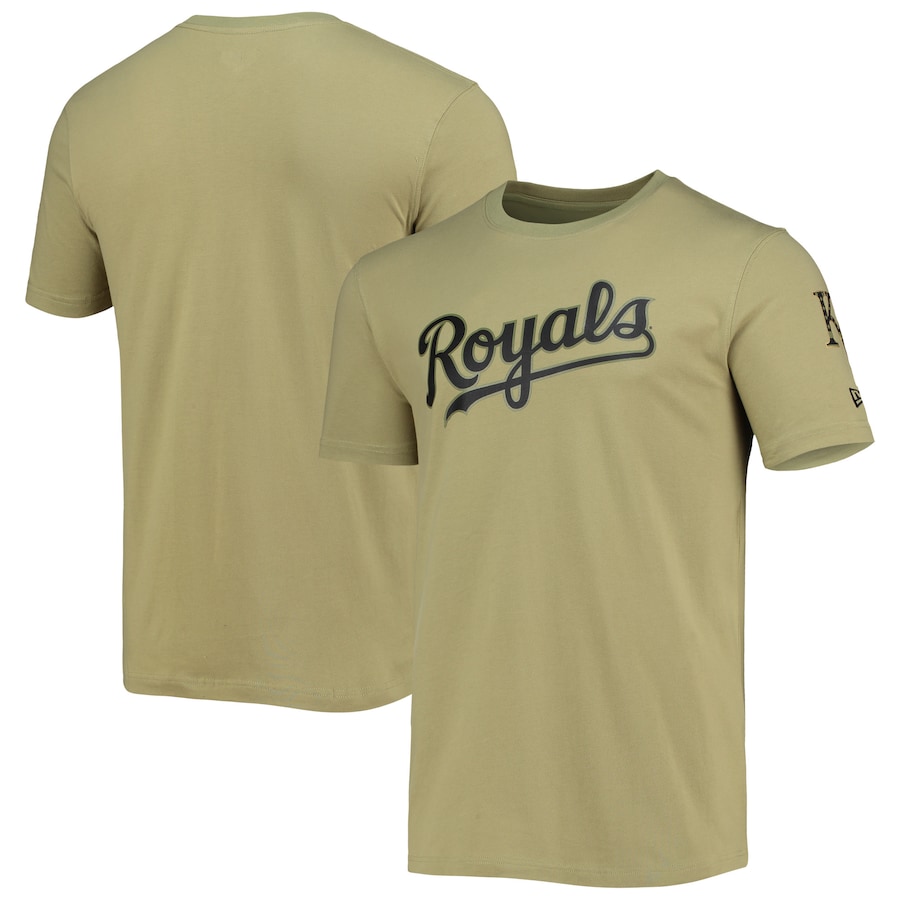 Men's Kansas City Royals New Era Olive Brushed Armed Forces T-Shirt Men's Kansas City Royals New Era Olive Brushed Armed Forces T-Shirt