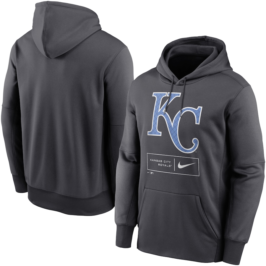 Men's Kansas City Royals Nike Anthracite Season Pattern Pullover Hoodie Men's Kansas City Royals Nike Anthracite Season Pattern Pullover Hoodie