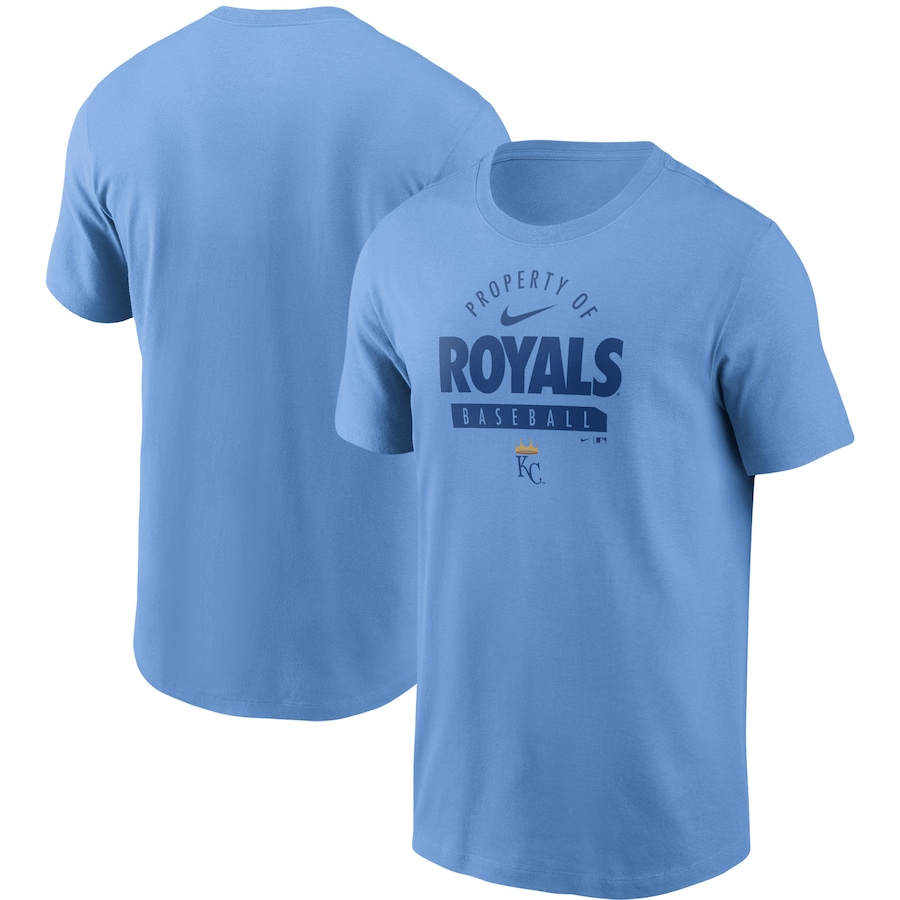 Men's Kansas City Royals Nike Light Blue Primetime Property Of Practice T-Shirt Men's Kansas City Royals Nike Light Blue Primetime Property Of Practice T-Shirt