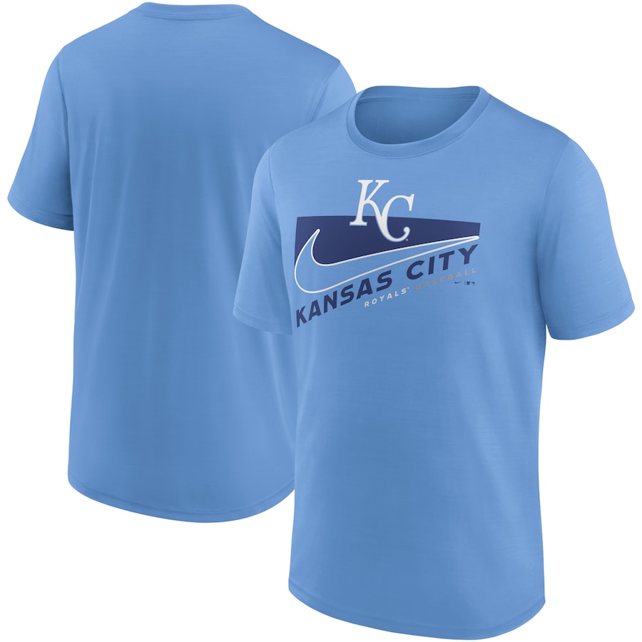 Men's Kansas City Royals Nike Light Blue Swoosh Town Performance T-Shirt