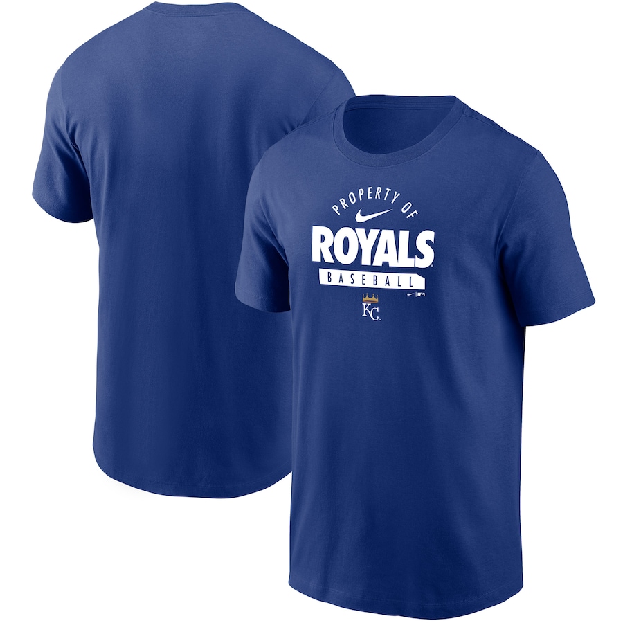 Men's Kansas City Royals Nike Royal Primetime Property Of Practice T-Shirt Men's Kansas City Royals Nike Royal Primetime Property Of Practice T-Shirt