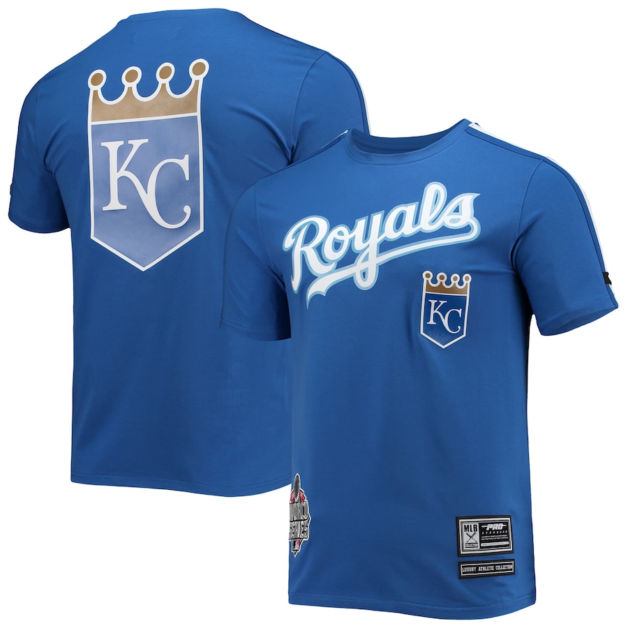 Men's Kansas City Royals Pro Standard Royal Taping T-Shirt Men's Kansas City Royals Pro Standard Royal Taping T-Shirt