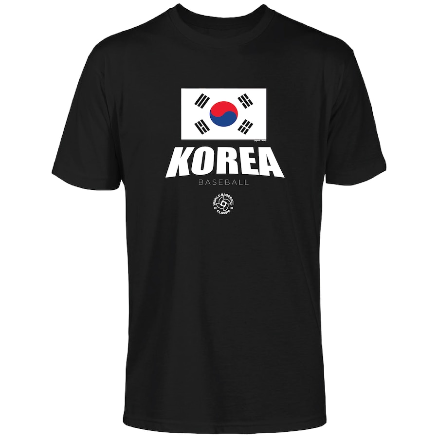 Men's Korea Baseball LEGENDS Black 2023 World Baseball Classic Federation T-Shirt Men's Korea Baseball LEGENDS Black 2023 World Baseball Classic Federation T-Shirt