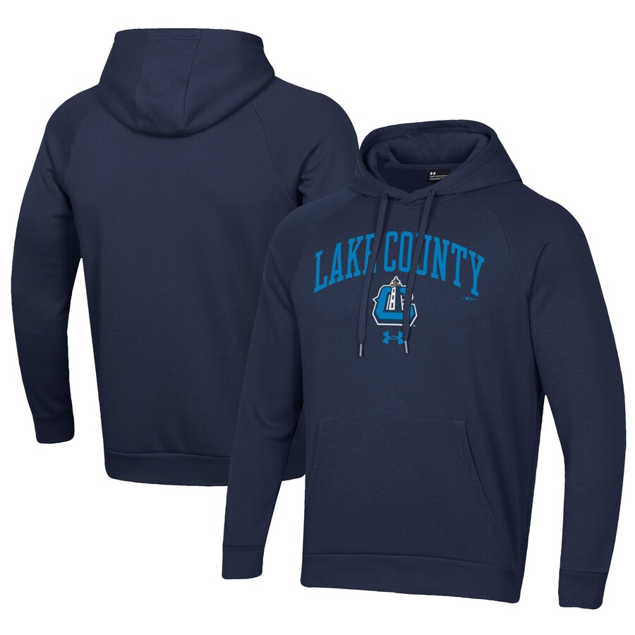 Men's Lake County Captains Under Armour Navy All Day Fleece Pullover Hoodie Men's Lake County Captains Under Armour Navy All Day Fleece Pullover Hoodie