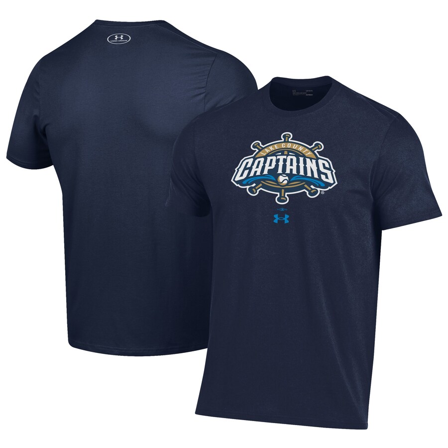 Men's Lake County Captains Under Armour Navy Performance T-Shirt Men's Lake County Captains Under Armour Navy Performance T-Shirt