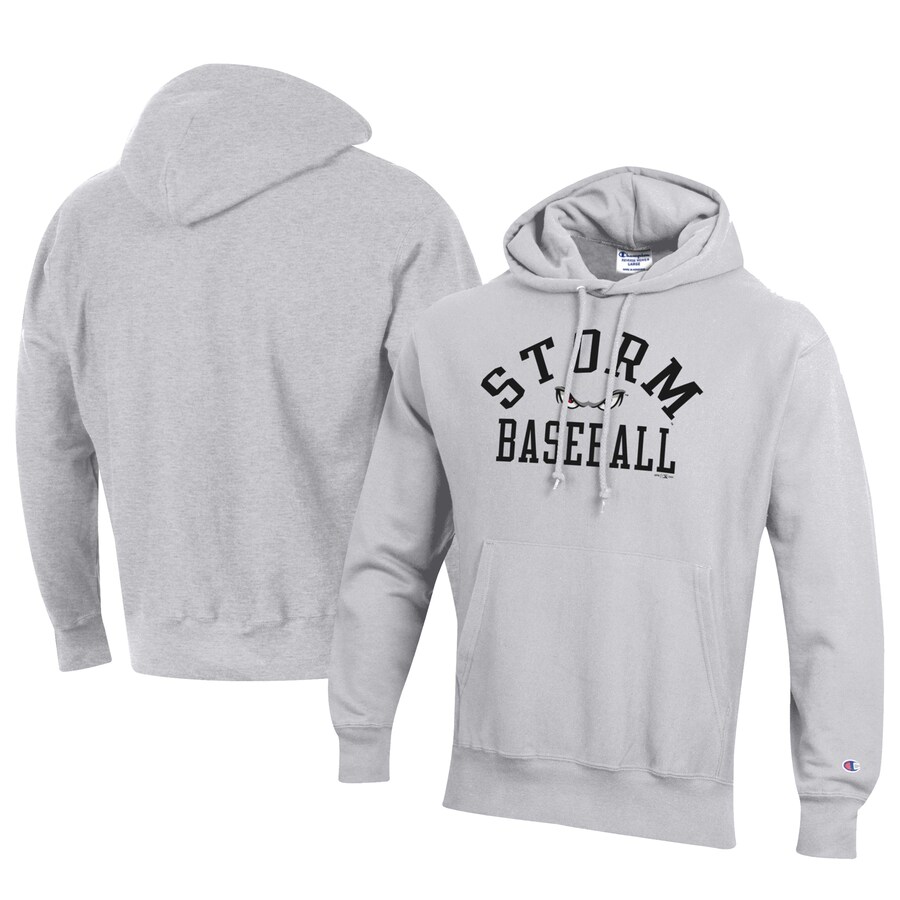 Men's Lake Elsinore Storm Champion Gray Baseball Reverse Weave Pullover Hoodie Men's Lake Elsinore Storm Champion Gray Baseball Reverse Weave Pullover Hoodie
