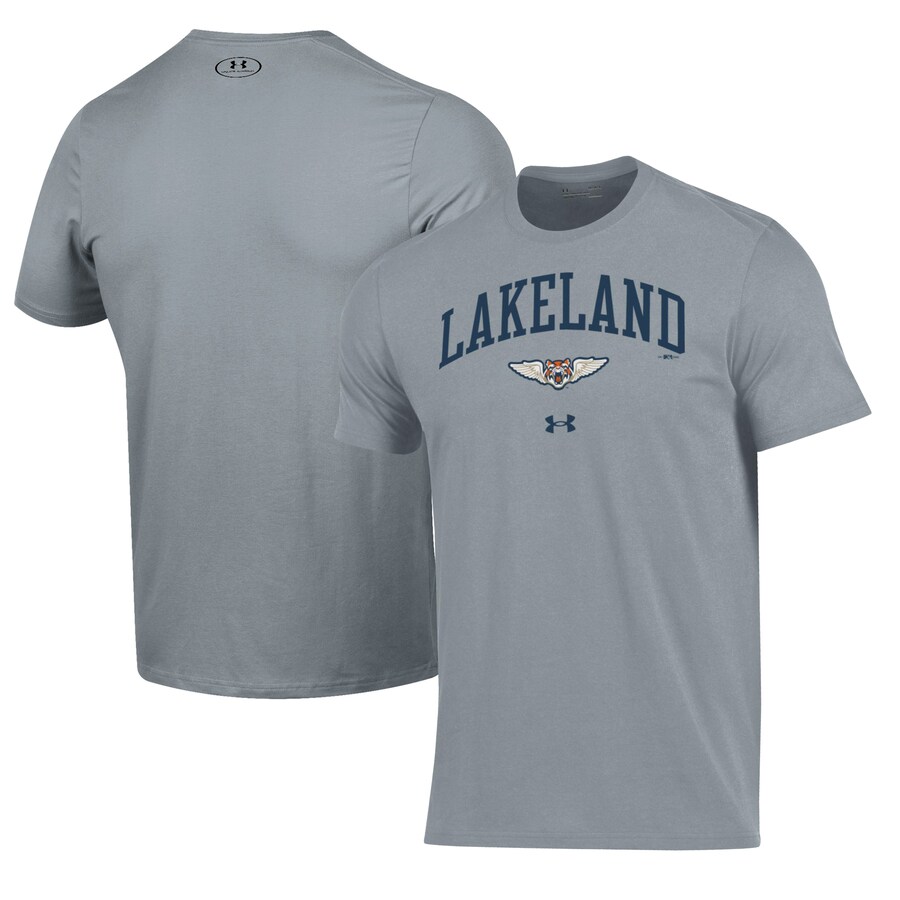 Men's Lakeland Flying Tigers Under Armour Gray Performance T-Shirt
