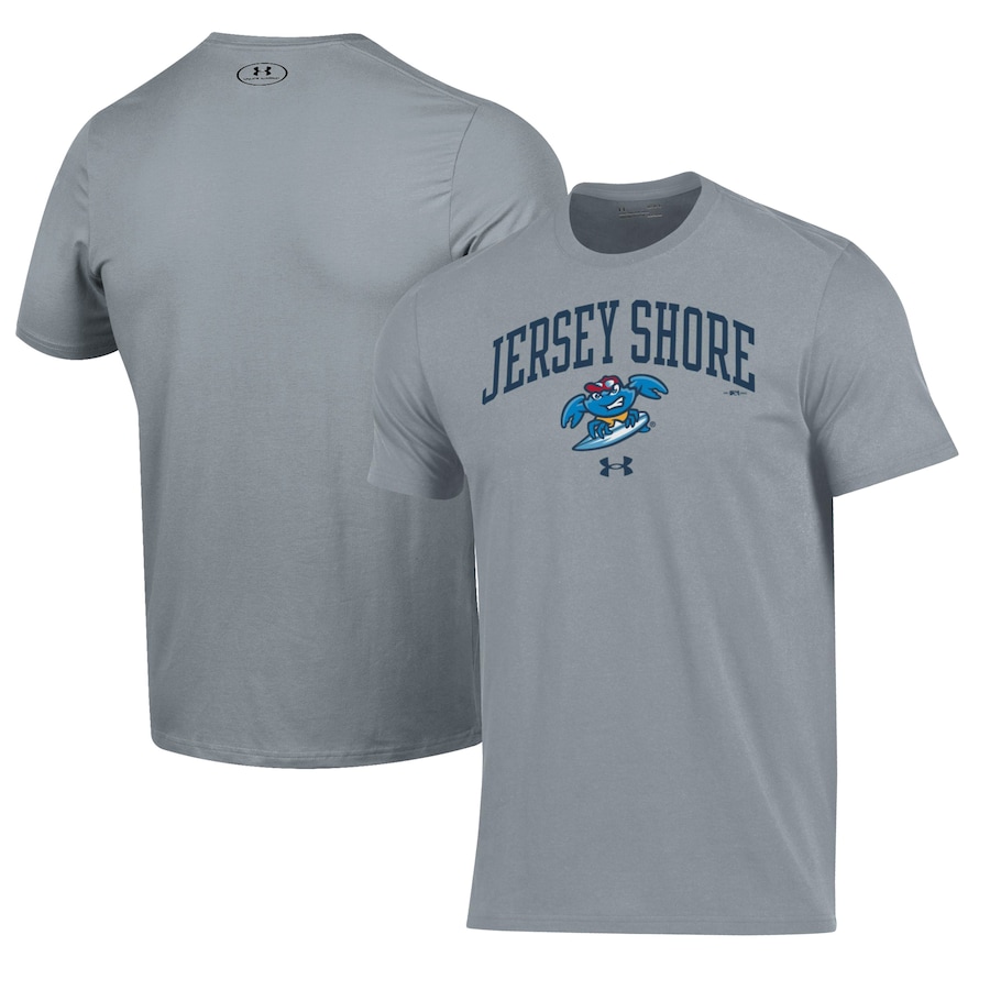 Men's Lakewood Blueclaws Under Armour Gray Performance T-Shirt