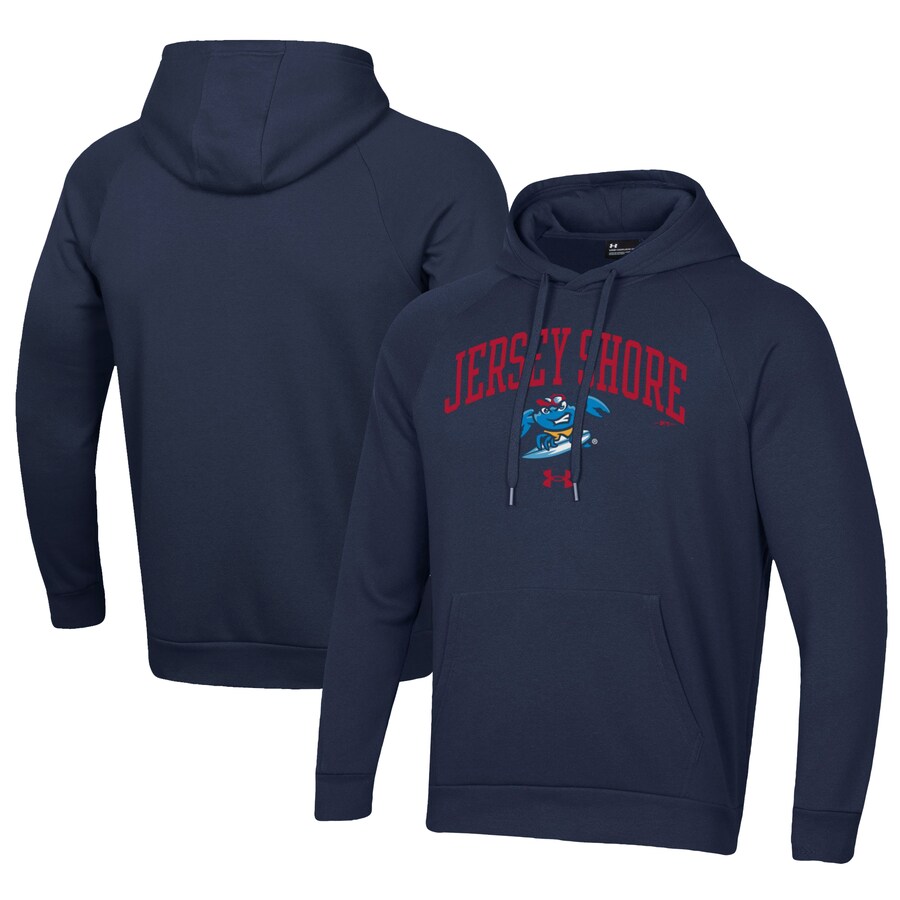 Men's Lakewood Blueclaws Under Armour Navy All Day Fleece Pullover Hoodie