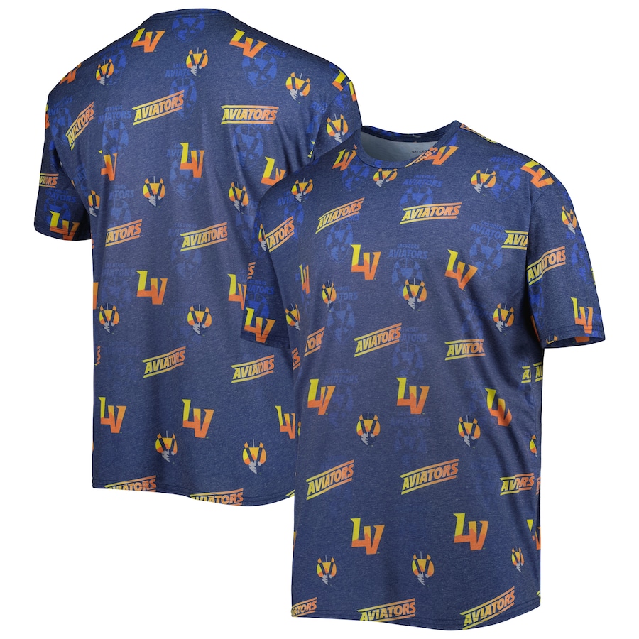 Men's Las Vegas Aviators Navy Allover Print Crafted T-Shirt