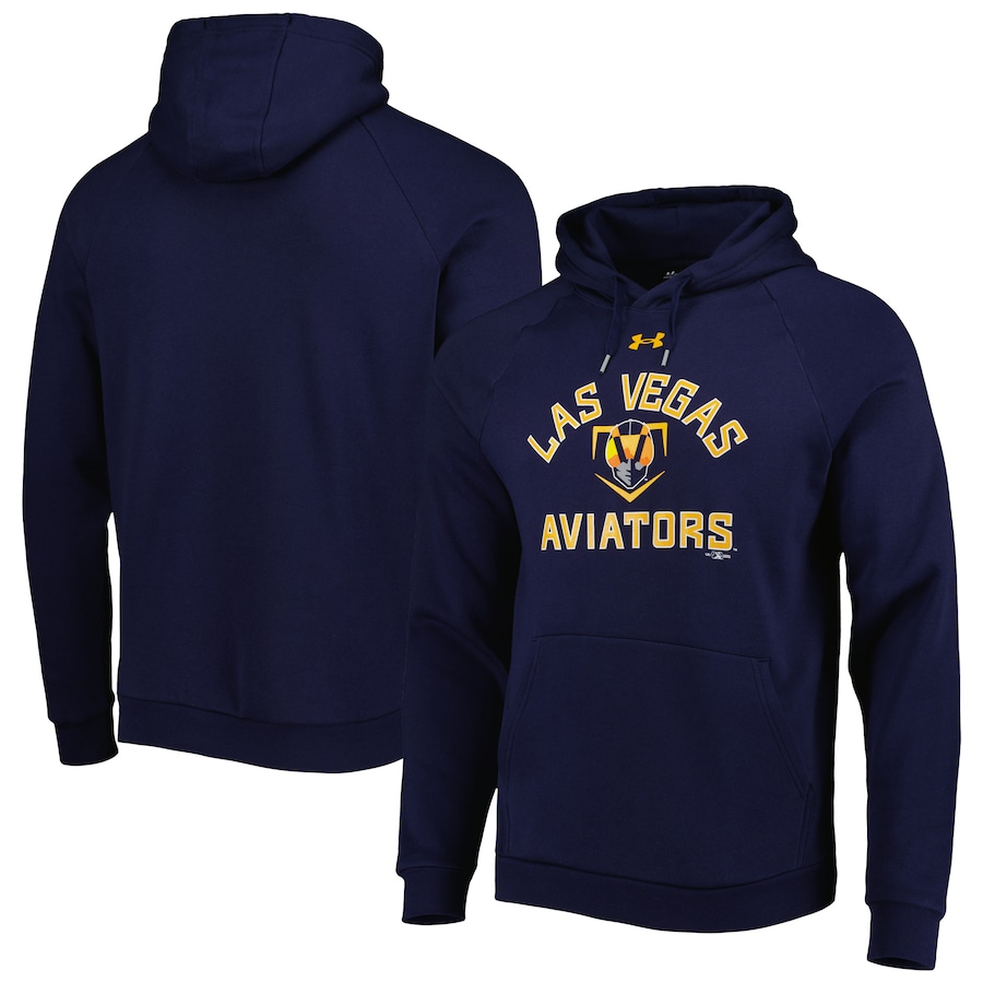 Men's Las Vegas Aviators Under Armour Navy All Day Raglan Fleece Pullover Hoodie Men's Las Vegas Aviators Under Armour Navy All Day Raglan Fleece Pullover Hoodie