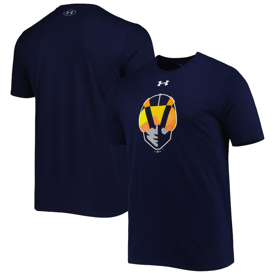 Men's Las Vegas Aviators Under Armour Navy Wordmark T-Shirt