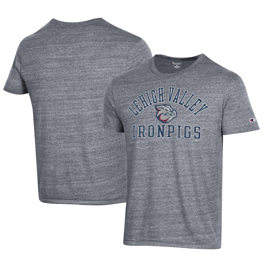 Men's Lehigh Valley IronPigs Champion Gray Ultimate Tri-Blend T-Shirt Men's Lehigh Valley IronPigs Champion Gray Ultimate Tri-Blend T-Shirt